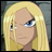 Pixelated anime-style character with long blonde hair and blue eyes, next to black background with white text reading 'Anime IM' and 'com'.