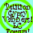Four identical pixelated icons arranged in a , each featuring a green spiral background with brown text reading "Petition Gyps Vadders! EC Forum!"