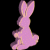 Pixelated pink rabbit icon on black background with green text 'Original Icons .com' on right side.