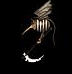 Animated icon shows a skeletal figure with striped torso and flowing hair holding a scythe, positioned above a white crescent moon on black background.