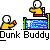 Animated contact sheet of a yellow stick figure character performing various actions with blue water tanks and red circular objects, displayed in 4x4 grid layout on gray background.