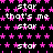 Pixelated text and pink star patterns repeat across a black background with no visible motion changes.
