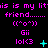 Pixelated text and symbols arranged in a on black background, with cyan animation changes across repeated