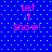 Blue background with light blue dots and pink text reading "Let it Snow!" in four identical quadrants.