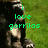 Pixelated image of a person in dark clothing holding a small object against a green background with green text reading 'love gorrilos'.