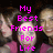 Pixelated image of five people in pink tops with pink text overlay reading 'My Best Friends For Life' and '(333 Them' on a dark background.