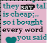 Static pink background icon with teal and black text, two heart symbols, and a pixelated 'say' block.