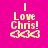 A bright pink background displays repeated yellow text reading 'I Love Chris!' with three fish icons below, arranged in a pattern