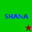 Four display 'SHANA' text with a red star on green background and a green star on red background