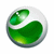 Green and white spherical icon with a glossy surface showing subtle light reflections and gradient shifts across its surface.
