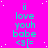 A bright pink background with white dots contains four identical vertical of cyan text reading "ii love youh babe <3[=" in a pixelated font