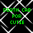 Green pixelated text reads "DEATH CAB FOR CUTIE" over a black background with white diamond-shaped lines