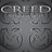 Pixelated grayscale icon with the word 'CREP' in blocky white letters at the top, surrounded by abstract curved shapes on a dark gray background.