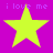 Four yellow stars on a purple background with 'i love me' text above each star, arranged in a