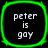 Four identical square with rounded corners, each containing white text on a black background surrounded by a bright green border