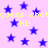 A static image with a light purple background filled with scattered blue stars and repeated yellow text reading 'guess what HI!' in pixelated font.