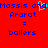 Red background with blue pixelated text reading 'Massis and Ararat = ballers' in two identical , one featuring a cyan cursor-like shape over the word 'and'