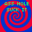 Four identical display red and blue spiral patterns with green text reading 'ASS HOLE SUCK IT' on a solid background