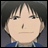 A 48x48 pixel buddy icon featuring a cartoon character with short dark hair and a blue shirt on the left, next to text reading "Anime IM" above "com" on a black background.