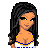Pixel art of a female character in cheerleading attire holding a volleyball, with text reading "v-ball hottie" below.