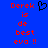 Blue background with red pixelated text reading 'Derek is de best eva !!' and a black heart symbol above the right side of the text.