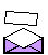 Animated sequence of a purple envelope with white paper and a white mailbox with red flag, showing multiple states including open envelopes and closed mailboxes.