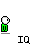 Pixelated green-shirted figure with white head in multiple poses including standing, sitting, and interacting with hand cursor or speech bubbles.