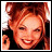 A 4x4 contact sheet of a 14-frame animated icon featuring Ginger Spice from the Spice Girls, showing sequential facial expressions and slight pose variations across frames with consistent red color grading.