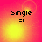 Four identical display 'Single =(' text over a pink-to-yellow gradient background with shifting light effects