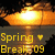 six showing a glowing orange lamp with 'Spring Break '09' text in different colors and heart symbols
