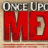 A 4-frame animated contact sheet showing a pixelated movie title logo with red text and a central scorpion emblem on a beige background.
