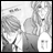 Black-and-white pixelated image of two anime-style characters, one holding a bottle, with 'Anime IM' and 'COM' text on a black background.