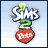 Animated icon features 'Sims 2 Pets' logo with cat head, showing sequential rotation of the cat's face against light blue background.