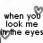 Black-and-white pixelated text reads 'when you look me in the eyes tell me that you love me -Jonas Brothers' with multiple heart symbols scattered across the image.