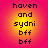 Four identical circular icons with gradient backgrounds display text in pixelated font.