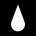 White shapes on black background: teardrop, rounded rectangle, triangle in left ; half-circle, teardrop, teardrop, small triangle top-middle; circle, triangle, teardrop, tiny shape right
