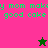 Pixelated text 'my mom make good cake' in green on pink and green backgrounds with two star icons.