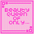 A 5x4 contact sheet of animated frames from a pink-themed AIM buddy icon featuring text variations and character sprites, with visible pixel art style and animation changes across sampled frames.