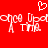 Red background with white pixelated text reading "once Upon a time" and a heart symbol above the text.
