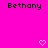 Bright pink background with two identical pixelated text labels and heart symbols.