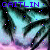 Animated sequence of a stylized face with teal and purple tones, text "CAITLIN" in varying colors above the head.