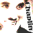 Pixelated static icon featuring multiple abstract shapes and partial text fragments on a white background, with visible dithering and color blending effects.
