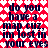 Red and white pixelated background with repeating heart pattern overlaid by dark blue text reading "do you have a map cuz, im lost in your eyes" repeated twice.