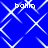 Blue background with white diamond-shaped lines forming a pattern and the word 'ballin' repeated in pixelated text
