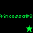 Green and black pixelated icon with 'Princessa#8' text, two star symbols in different positions.