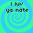 Four identical display pixelated text over a blue and green spiral background with no visible motion changes