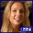 six identical pixelated images showing a smiling woman with long blonde hair, each overlaid with blue text reading 'ЕММА' on a dark background