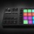 A static image showing a dark interface with a grid of colorful square tiles on the right side.