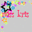 Pixelated star-shaped icon with colorful floral border and red text reading 'Miss Lits the Bitch' on gray background.