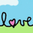 Pixelated image split into two sections: left shows 'love' with a heart replacing the 'o', right displays 'CHAR CHAR' in pink text on blue background.